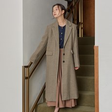 가니송 여성용 Single Long Coat