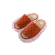 홍기실내화 나뭇잎 베이직 지압 청소슬리퍼 레드, 1세트