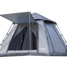 로티캠프 사각 원터치 텐트, 라이트그레이, 3~4인용