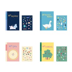 키즈 바인더 My Dream 노트 4종세트, 그린, 1세트