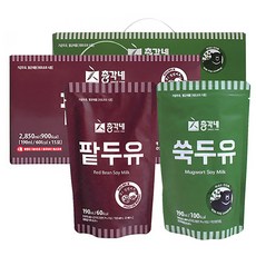 총각네 검은콩 팥두유 190ml x 15p + 쑥두유 190ml x 15p, 1세트