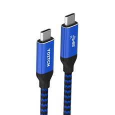 요이치 어웨이크 USB 3.1 Gen2 100W 지원 PD 케이블 1m, 블루, 1개