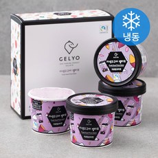 젤요 자색고구마 타로 밀크티맛 젤라또 (냉동), 100ml, 4개