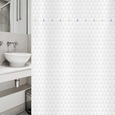 디자인수풀 북유럽 스타일 샤워 커튼 sc879 세트 S, 1개
