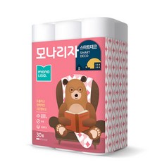 모나리자 스마트데코 3겹 엠보싱 화장지 27m, 1팩, 30롤