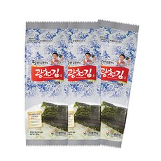 광천김 달인 김병만의 대용량 파래 식탁김, 55g, 3개