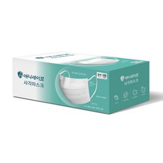 애니세이프 일회용 사각 마스크 대형, 50개입, 1개