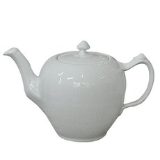로얄코펜하겐 화이트 플루티드 하프레이스 티팟, 1L