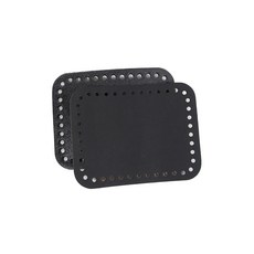 퀼트여왕 직사각형 가죽 가방 바닥 13 x 10 cm, 블랙, 1개