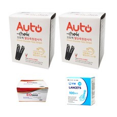 오토첵 혈당시험지 100p + 솜 100p + 침 100p, 1세트