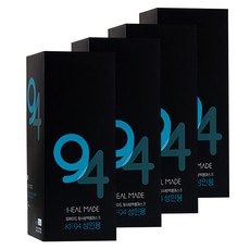 힐메이드 황사 방역용 마스크 성인용 대형 KF94 검정, 4개, 25개입