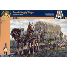 ITALERI 1/32 拿破崙戰爭法國補給車 6886 塑料模型, 1個