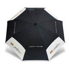 잭니클라우스 투톤 이중방풍 골프 자동 우산, 검정