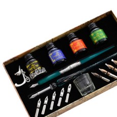 MAD STAMP 經典玻璃蘸水筆套組 NFP22-1, 12種, 翠