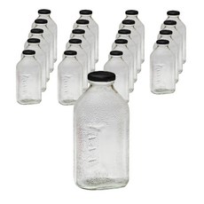 델몬트 쥬스 사각 유리병 블랙, 500ml, 20개