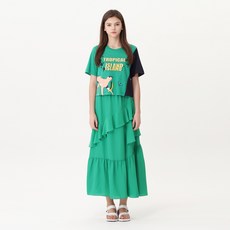 쥬시쥬디 여성용 J칼라배색그래픽숏 티셔츠 JUTS421F
