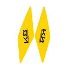 달구름 차량용 헤드라이트 리플렉터 데칼 스티커 K8 로고 엘로우 좌 + 우 세트