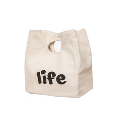 블루선 감성 데일리 런치박스 보온 보냉 휴대용 도시락 가방, 화이트