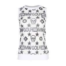 Miwoo Golf Ferrous 女士高爾夫鏤空印花網眼背心 AVMI6020M1