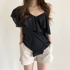오프숄더블라우스