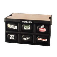 하이브로우 에어즈락 캠핑 폴딩박스 일반형 박스 블랙 + 상판 우드