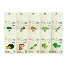 네이쳐그레인 유기농 이유식 툭탁 야채 알갱이 10종 x 15g 세트, 1세트