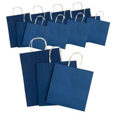 튼튼한 선물포장 무지 종이쇼핑백 3종 x 5p, 블루