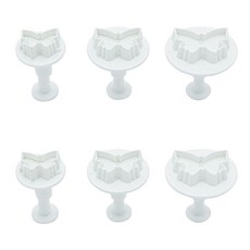 신일홈베이킹마트 나비 플런저커터 3종 x 2p 세트, 흰색, 1세트