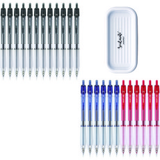 자바펜 나노라인 펜 0.3mm 검정 12p + 파랑 6p + 빨강 6p + 펜트레이 세트, 베이지(펜트레이), 1세트
