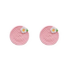 뜨개질컵받침완성품