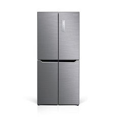 캐리어 클라윈드 피트인 4도어 냉장고 CRFSN420MFC 418L 방문설치, 실버 메탈
