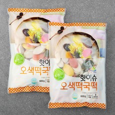 핫이슈 오색 떡국떡, 600g, 2개