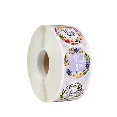 세븐집 플라워 답례품 스티커 8종 디자인 3cm 500p, 1개