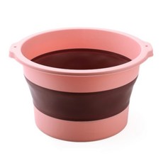 折疊式籃子泡腳桶 綠色, 1個, 粉紅色