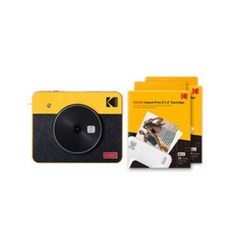 코닥 미니샷 3 레트로 폴라로이드 카메라 yellow + 카트리지 60p, 1개, C300R