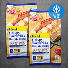 오뚜기 리얼 바삭한 모짜소떡핫도그 4개입 (냉동), 400g, 2개