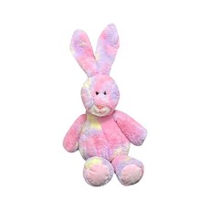 무지개 토끼인형, 38cm, 핑크