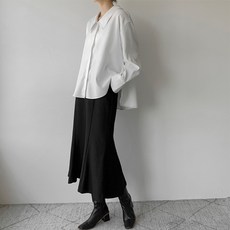 나인 머메이드 라인 심플 미디 스커트 R-SK-4495