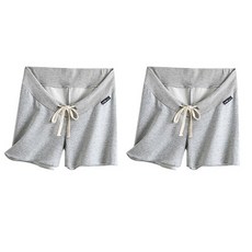 Minsung Company孕婦鬆緊運動短褲 2入