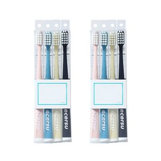 메디치트 미세모 칫솔 4종 세트, 2세트, 4개입