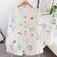 에스텔라 리즈 캐릭터 곰돌이 임산부 잠옷 상하의 세트