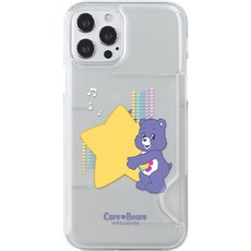 케어베어 투게더 반투명 카드 슬림 휴대폰 케이스