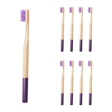 트레이드미 순한 대나무 칫솔 컬러모 퍼플, 9개, 1개입