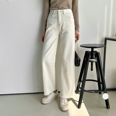 여자와이드데님