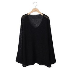 여성여름긴팔니트