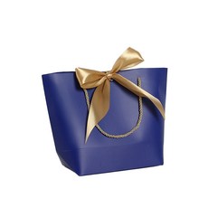 올하이 선물포장용 고급 종이 쇼핑백 5p, 12 진한 파란색