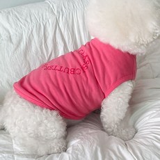 BYDAMSOOMI 狗夫婦看心刻字木偶衣服, 粉色的