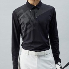 남성용 PREMIUM 4D 로고 포인트 폴로 티셔츠