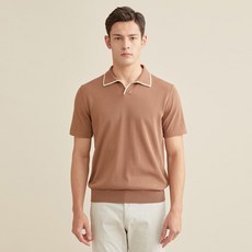 남자반팔카라니트