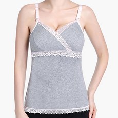 스타 순수 면화 캐미솔 산후 끈 민소매